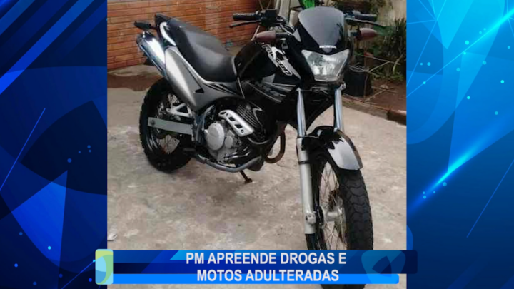 POLÍCIA MILITAR APREENDE DROGAS E MOTOCICLETAS ADULTERADAS