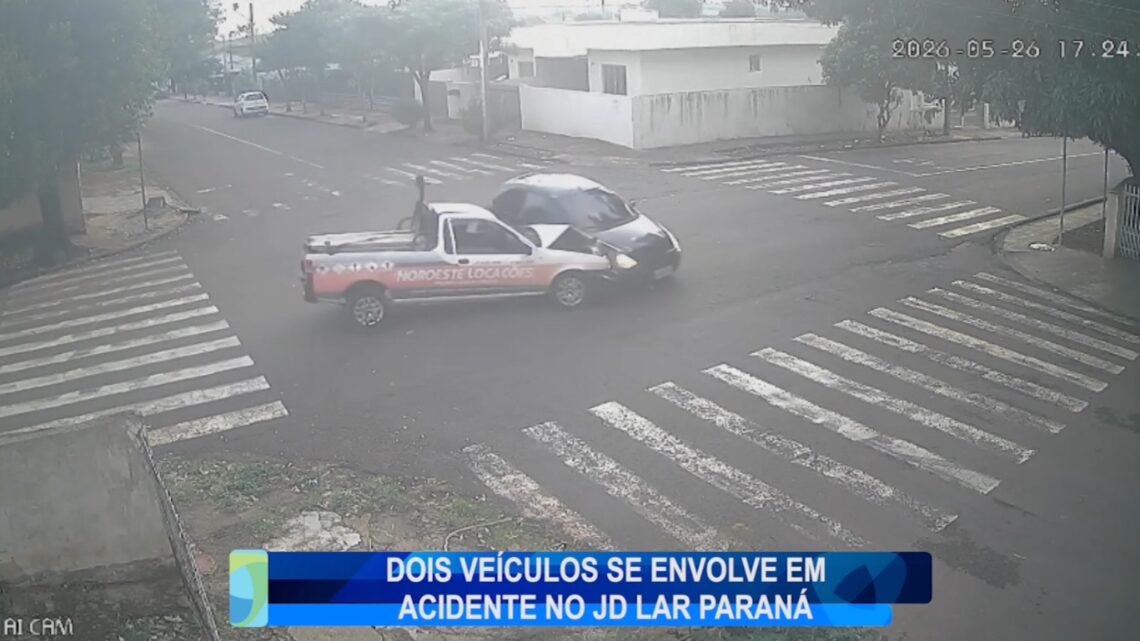 DOIS VEÍCULOS SE ENVOLVEM EM ACIDENTE NO JARDIM LAR PARANÁ