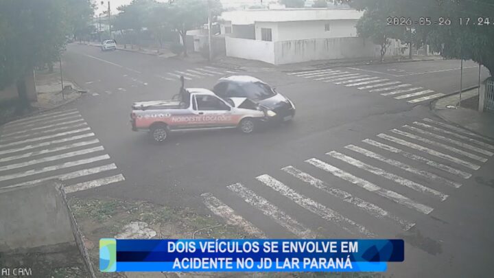 DOIS VEÍCULOS SE ENVOLVEM EM ACIDENTE NO JARDIM LAR PARANÁ