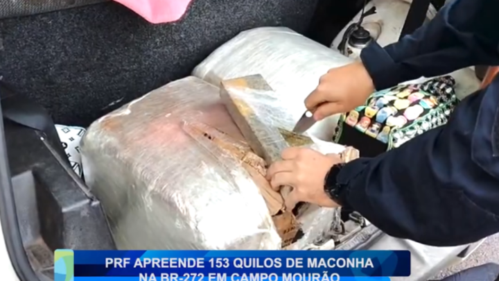 PRF APREENDE 153 QUILOS DE MACONHA NA BR-272 EM CAMPO MOURÃO