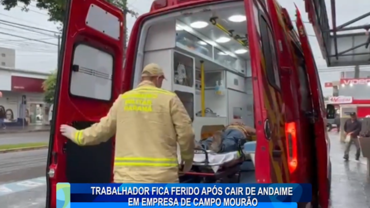 TRABALHADOR FICA FERIDO APÓS CAIR DE ANDAIME EM EMPRESA DE CAMPO MOURÃO