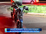GRAVE ACIDENTE DEIXA DOIS FERIDOS NA ESTRADA DO BARREIRO DAS FRUTAS