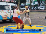 PRIMEIRO ESPETÁCULO DO FESTIVAL DE CIRCO FOI AO AR LIVRE