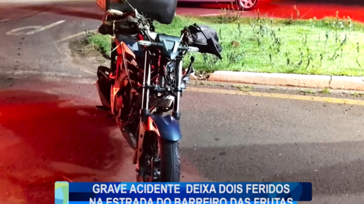 GRAVE ACIDENTE DEIXA DOIS FERIDOS NA ESTRADA DO BARREIRO DAS FRUTAS