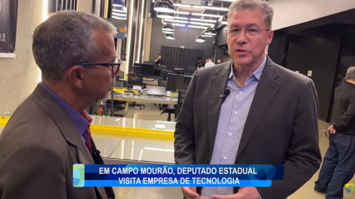 EM CAMPO MOURÃO, DEPUTADO ESTADUAL VISITA EMPRESA DE TÉCNOLOGIA