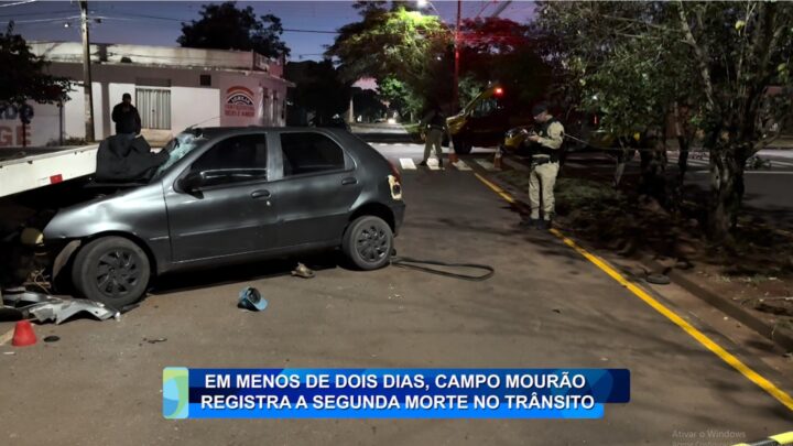 EM MENOS DE DOIS DIAS, CAMPO MOURÃO REGISTRA A SEGUNDA MORTE NO TRÂNSITO