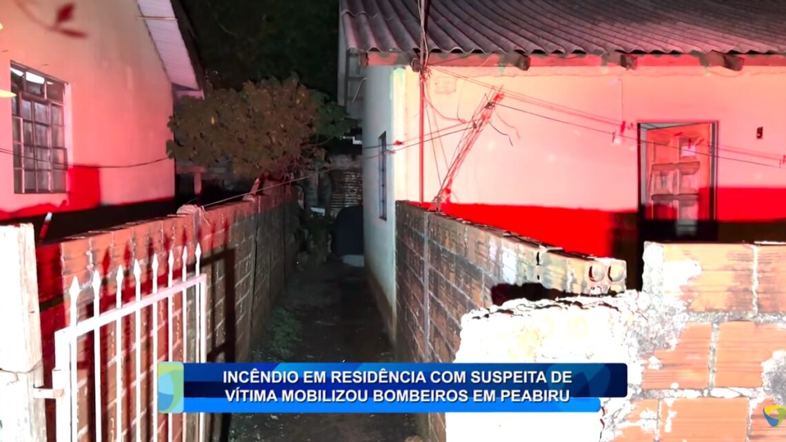 INCÊNDIO EM RESIDÊNCIA COM SUSPEITA DE VITIMA MOBILIZOU BOMBEIROS EM PEABIRU