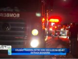 COLISÃO TRASEIRA ENTRE DOIS VEICULOS NA BR-487, ESTRADA BOIADEIRA