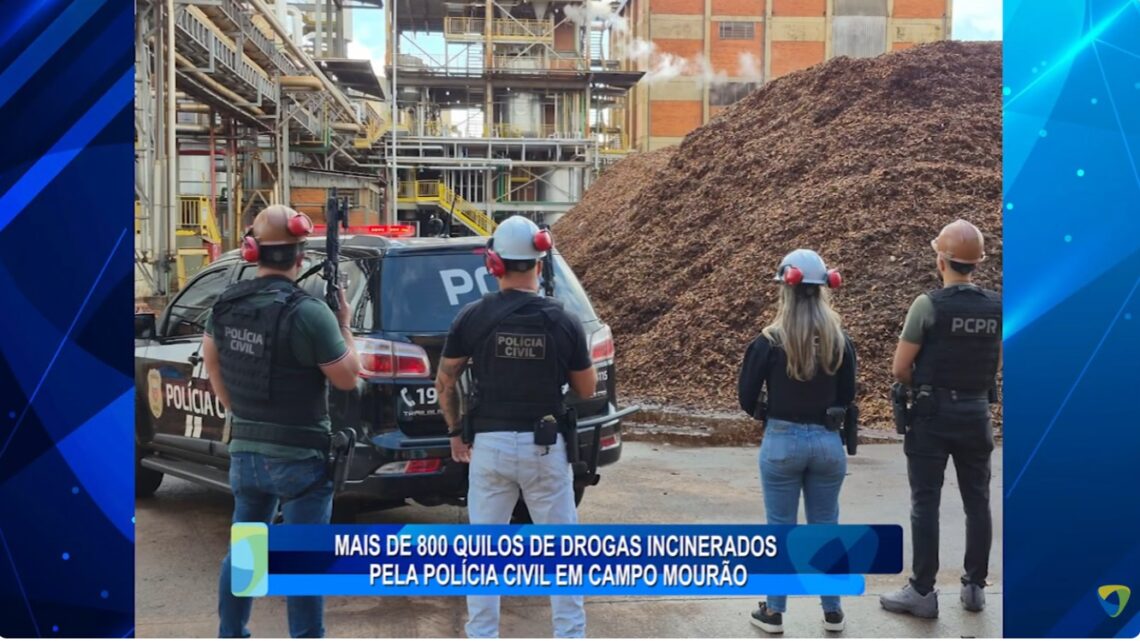 MAIS DE 800 QUILOS DE DROGAS SÃO INCINERADOS PELA POLÍCIA CIVIL EM CAMPO MOURÃO