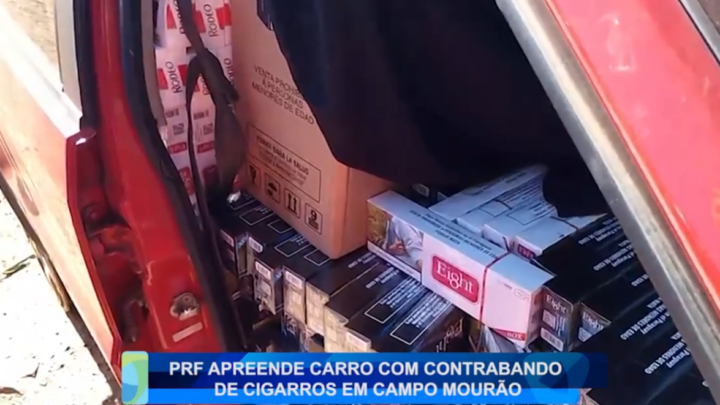 PRF APREENDE CARRO COM CONTRABANDO DE CIGARROS EM CAMPO MOURÃO