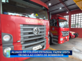 ALUNOS DO COLÉGIO ESTADUAL FAZEM VISITA TÉCNICA AO CORPO DE BOMBEIROS