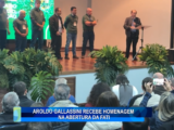 AROLDO GALLASSINI RECEBE HOMENAGEM NA ABERTURA DA FATI