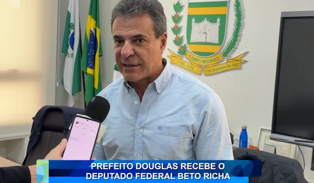 PREFEITO DOUGLAS RECEBE O DEPUTADO FEDERAL BETO RICHA