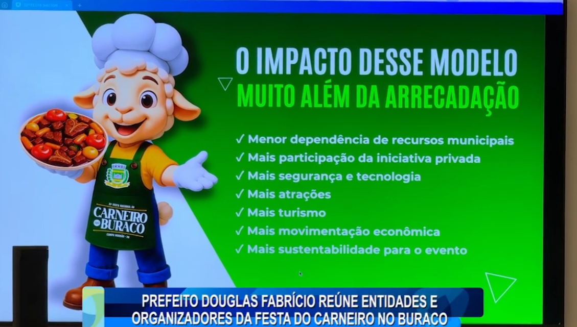 PREFEITO DOUGLAS FABRÍCIO REÚNE ENTIDADES E ORGANIZADORES DA FESTA DO CARNEIRO NO BURACO