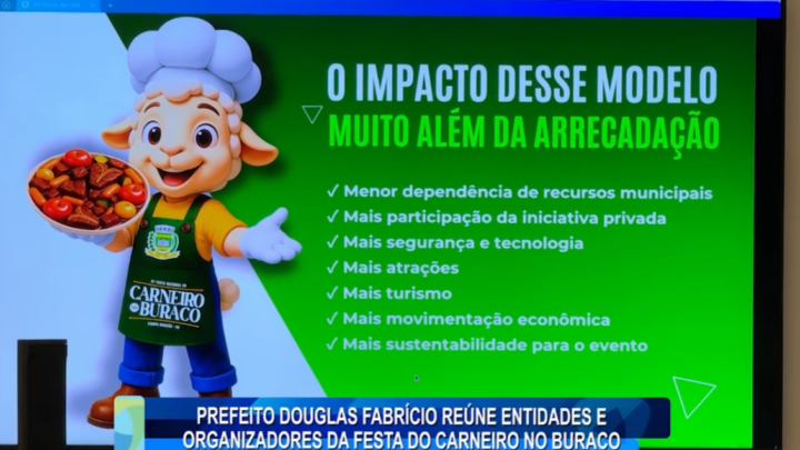 PREFEITO DOUGLAS FABRÍCIO REÚNE ENTIDADES E ORGANIZADORES DA FESTA DO CARNEIRO NO BURACO