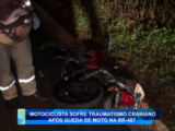 MOTOCICLISTA SOFRE TRAUMATISMO CRANIANO APÓS QUEDA NA BR-487