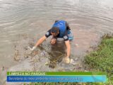 LIMPEZA NO PARQUE: SECRETARIA DO MEIO AMBIENTE RETIRA VEGETAÇÃO DO LAGO