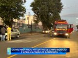 CARRO PEGA FOGO NO CENTRO DE CAMPO MOURÃO E MOBILIZA CORPO DE BOMBEIROS