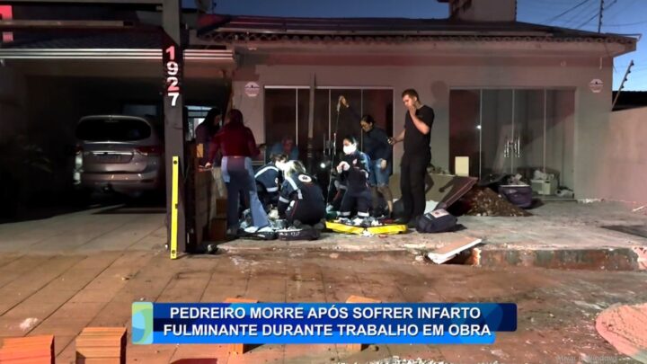 PEDREIRO MORRE APÓS SOFRER INFARTO FULMINANTE DURANTE TRABALHO EM OBRA
