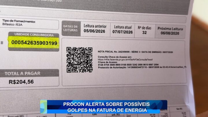 PROCON ALERTA SOBRE POSSÍVEIS GOLPES NA FATURA DE ENERGIA