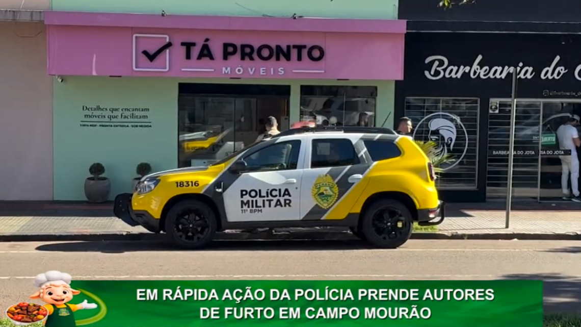 EM RÁPIDA AÇÃO DA POLÍCIA PRENDE AUTORES DE FURTO EM CAMPO MOURÃO