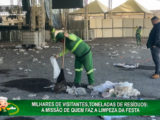 MILHARES DE VISITANTES,TONELADAS DE RESÍDUOS: A MISSÃO DE QUEM FAZ A LIMPEZA DA FESTA