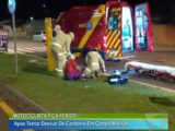 MOTOCICLISTA FICA FERIDO: APÓS TENTAR DESVIAR DE CACHORRO EM CAMPO MOURÃO