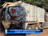 DE VOLTA ÀS RUAS: CAMINHÃO ESPECIALIZADO RETOMA A LIMPEZA DE BUEIROS