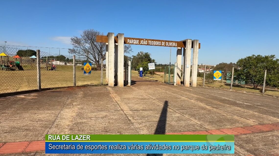 RUA DE LAZER: Secretaria de esportes realiza várias atividades no parque da pedreira
