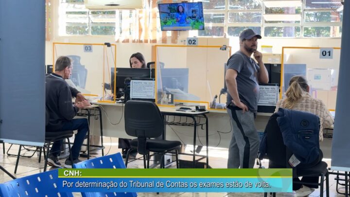 CNH: POR DETERMINÇÃO DO TRIBUNAL DE CONTAS OS EXAMES ESTÃO DE VOLTA