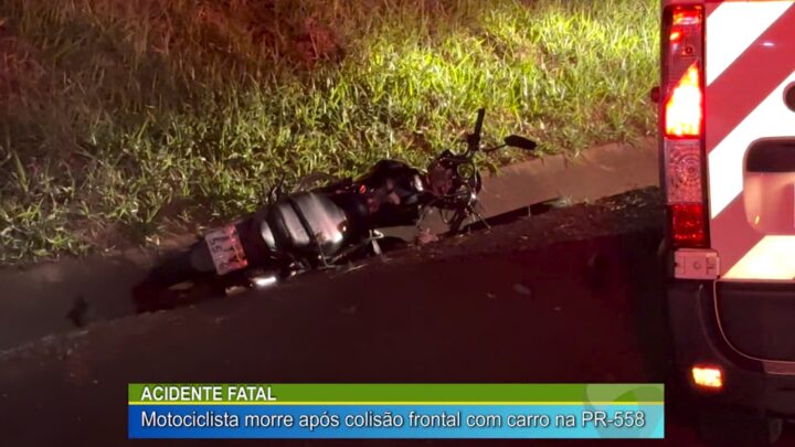 ACIDENTE FATAL: MOTOCICLISTA MORRE APÓS COLISÃO FRONTAL COM CARRO NA PR-558