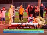 ACIDENTE EM CAMPO MOURÃO MOTOCICLISTA FICA FERIDO APÓS ATROPELAR CACHORRO NO LAR PARANÁ