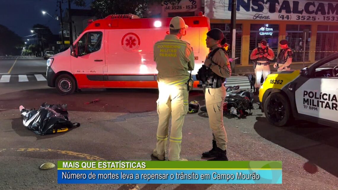Mais que estatísticas, número de mortes leva a compensar o trânsito em Campo Mourão