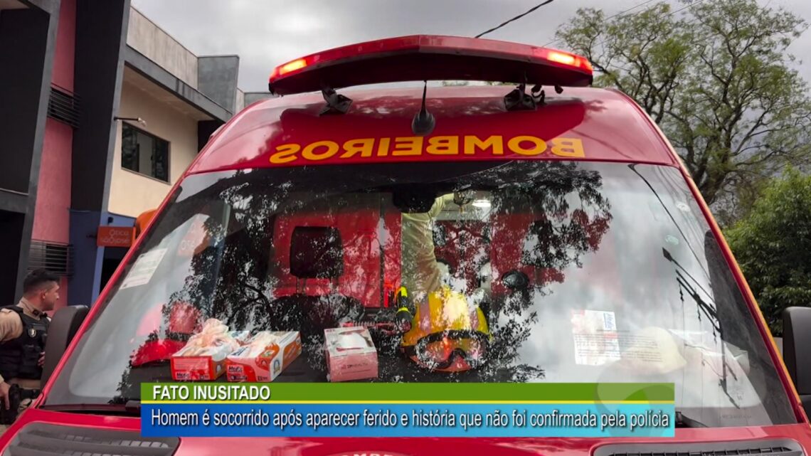 Fato inusitado: homem é socorrido após aparecer ferido e relatar história que não foi confirmada pela polícia