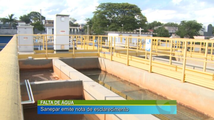 FALTA DE ÁGUA: SANEPAR EMITE NOTA DE ESCLARECIMENTO