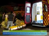 Colisão entre carro e moto deixou um jovem ferido em Campo Mourão