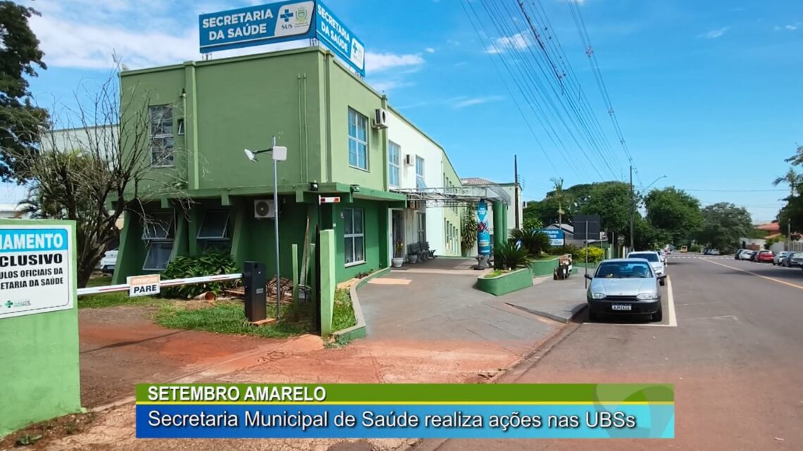 SETEMBRO AMARELO: SECRETARIA MUNICIPAL DE SAÚDE REALIZA AÇÕES NAS UBSS
