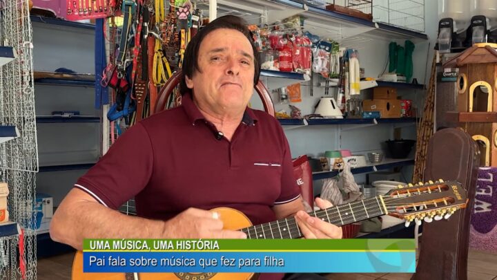 Uma música, uma história, pai faz música para filha