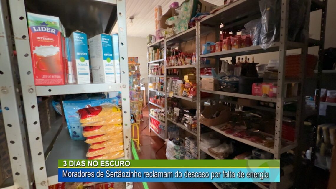 3 dias no escuro, moradores de Sertãozinho reclamam do descaso por falta de energia