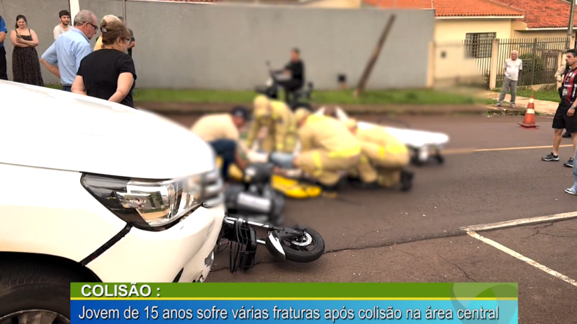Jovem sofre várias fraturas após alterações na área central