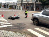 Acidente: Motociclista fica ferido após ataques no centro de Campo Mourão.