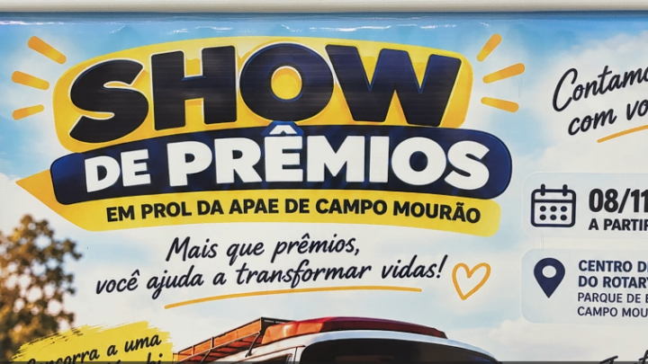 Show de prêmios da APAE vai sortear uma Kombi